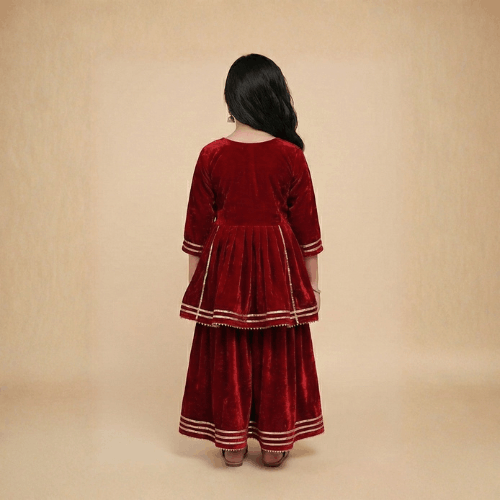 Ruby Glimmer Gharara - Image 2