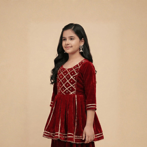 Ruby Glimmer Gharara - Image 4