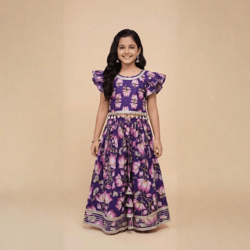 Zunaira Purple Lehnga Set - Image 5