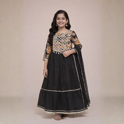 Sadaf Black Lenhenga - Image 5