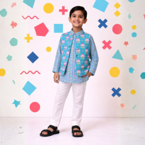 Neel Kamal Kurta Set (Blue)