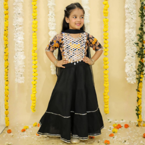 Sadaf Black Lenhenga