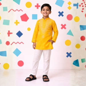 Aftab Kurta Set (Yellow)
