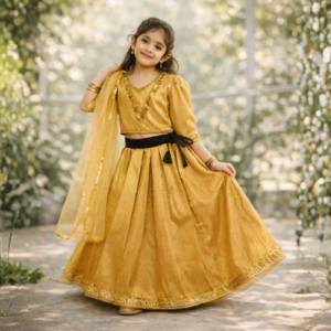 Noorika Brocade Golden Lehanga