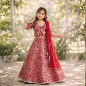 Noorika Brocade Pink Lehanga