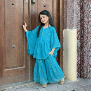 Amal chikankari Cord set (Blue)